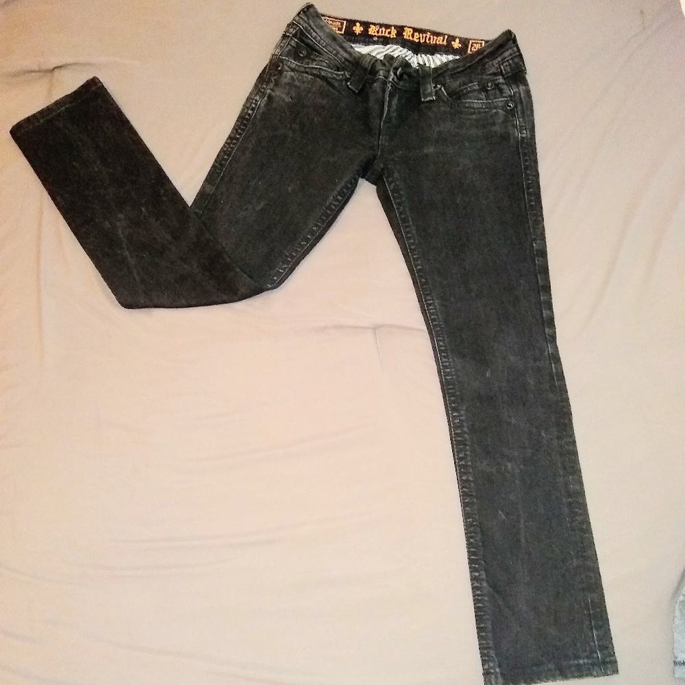 Rock Revival Black Jeans 26